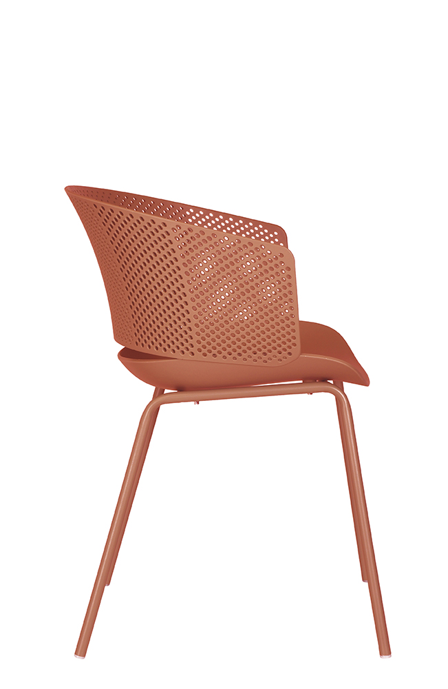 Outdoorstuhl FOMA-F833 Orange seite