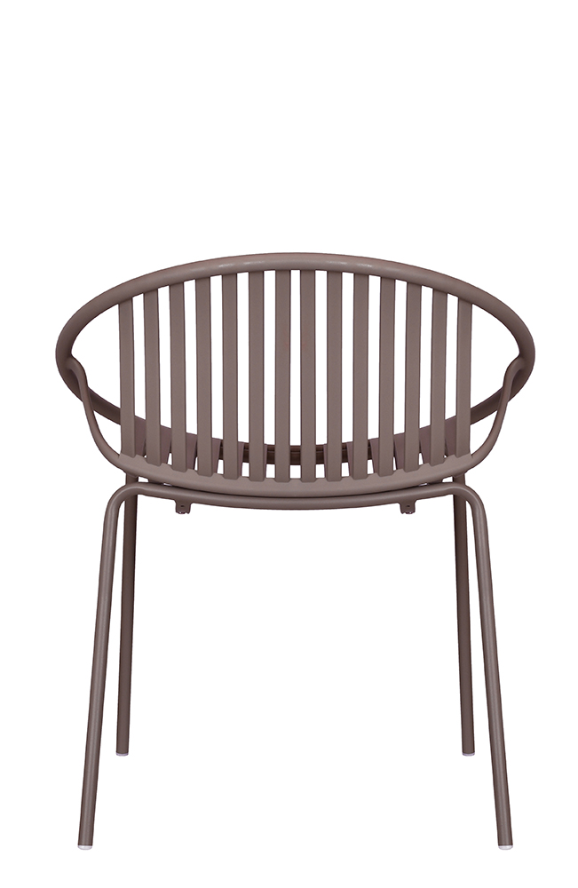 Kunststoffstuhl FOMA-F858 Taupe hinten